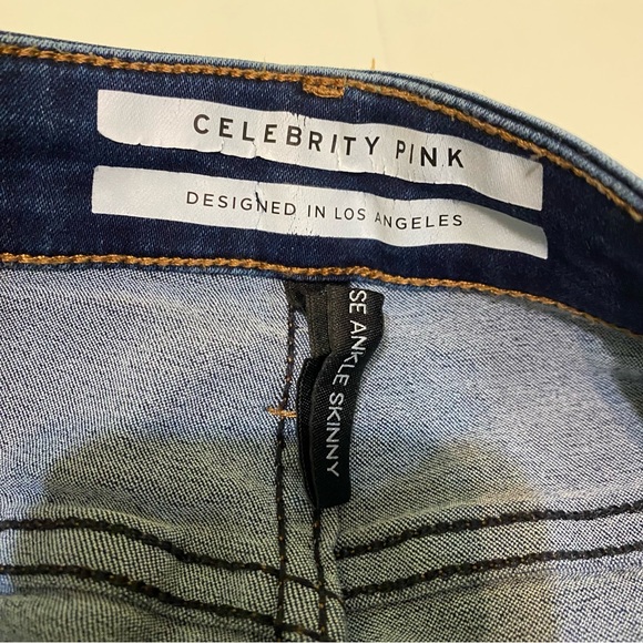 🍁Celebrity Pink Women's Deep Blue High Rise Ankle Skinny Jeans - Picture 4 of 11